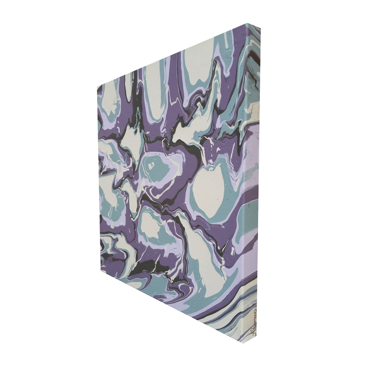 Abstract-Expressionism-Art-Fluid-Painting-Modern-Camouflage-Pattern-Purple-Green-White-Sides-Painted