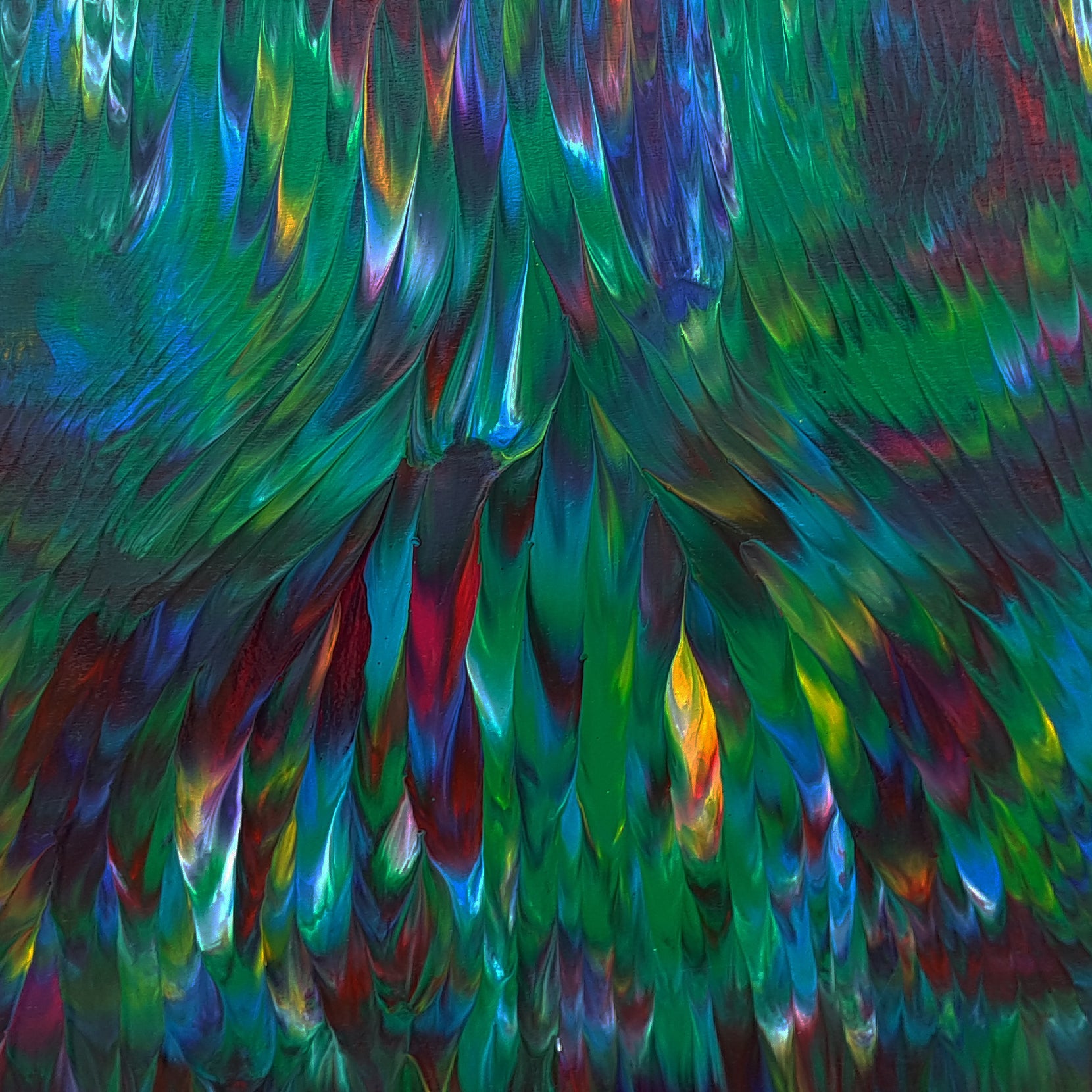 Emerald-Isle-Alexandra-Romano-Art-Gallery-Original-Abstract-Paintings-for-Sale-Emerald-Green-Painting-Blue-Magenta-Feathers