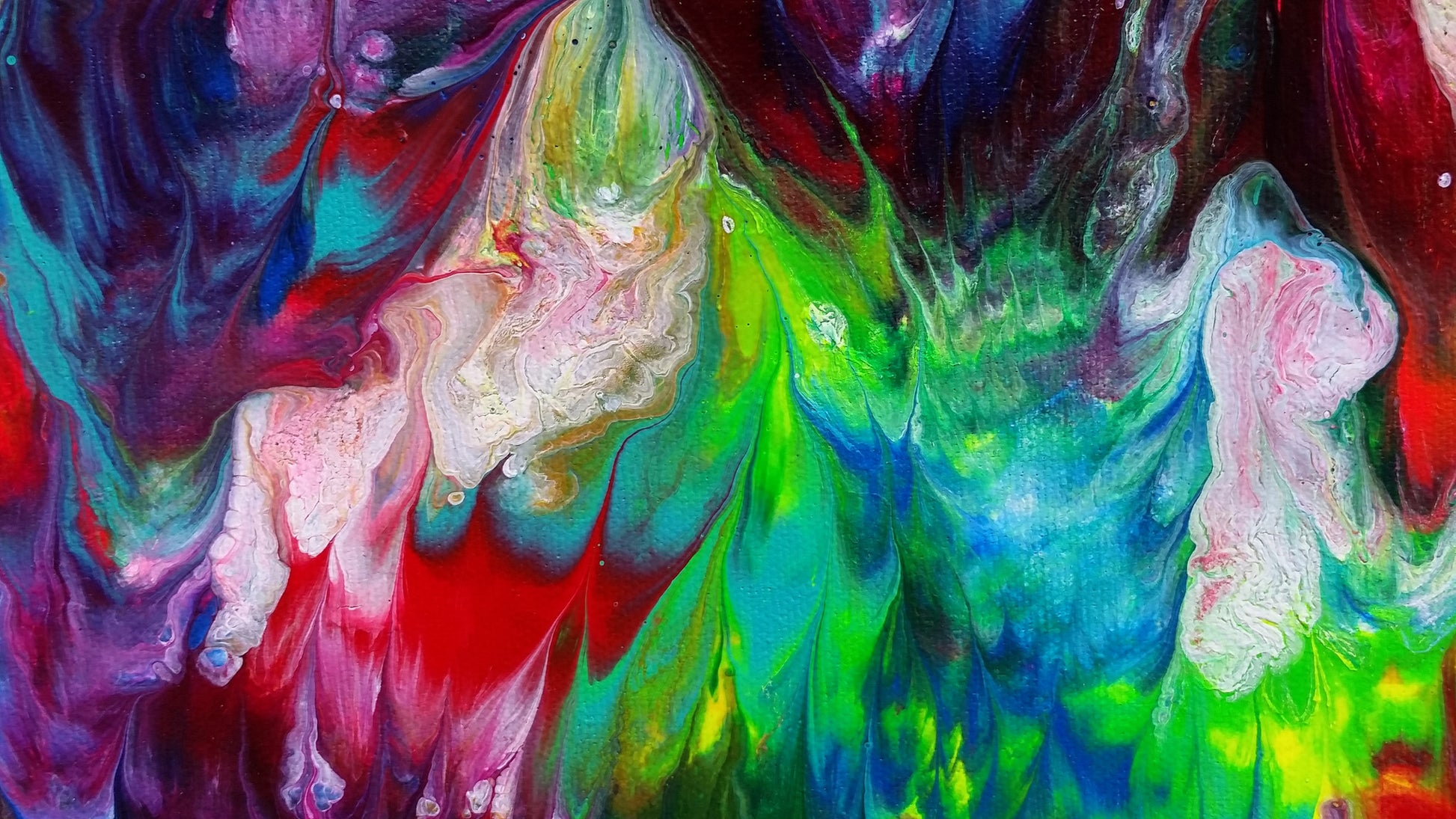 Good Karma Original Abstract Expressionism Fluid Painting Acrylic on Canvas Modern Contemporary Art