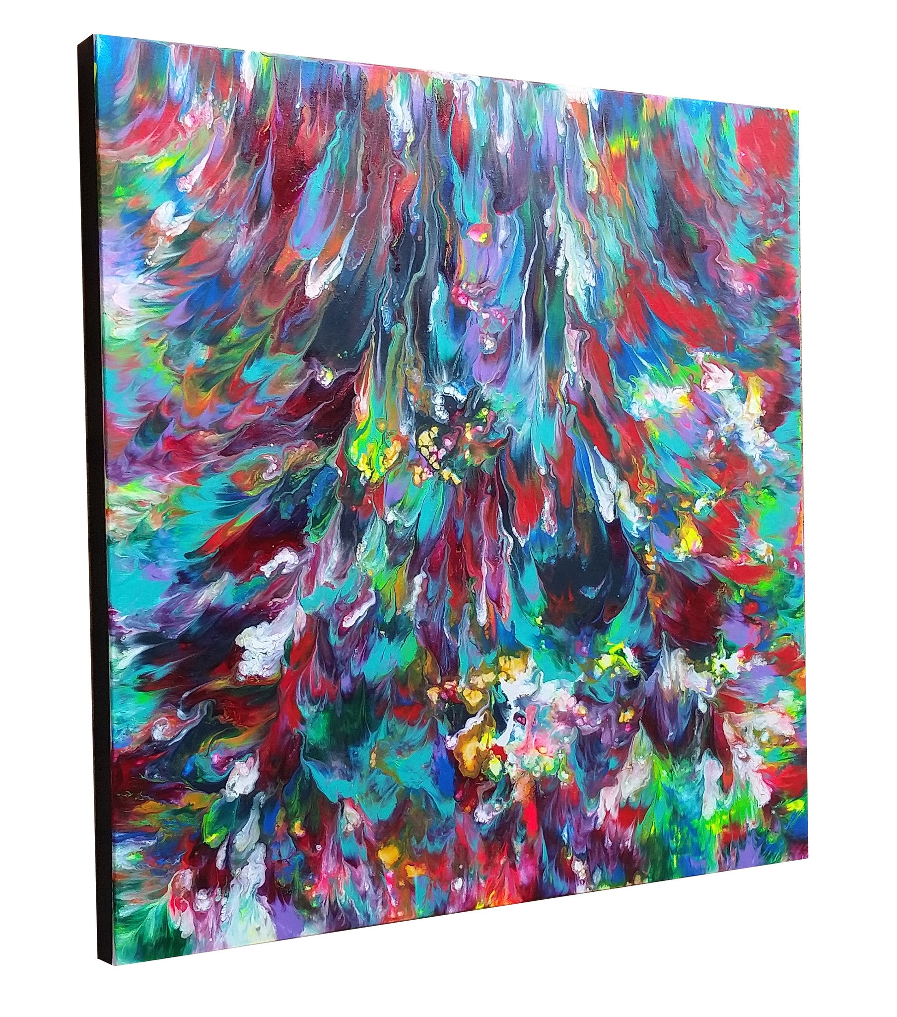 Good Karma Original Abstract Expressionism Fluid Painting Acrylic on Canvas Modern Contemporary Art Ready to Hang