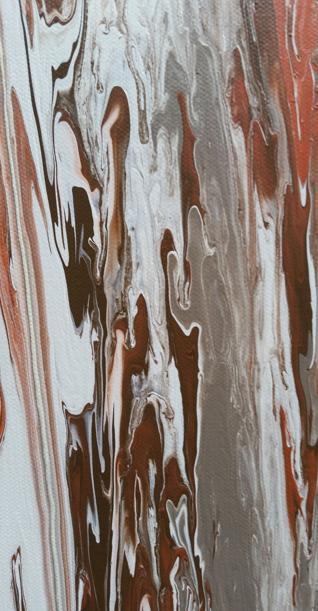 Granite Abstract Expressionism Contemporary Modern Art Fluid Painting Rocks Nature Natural Artwork Red Grey Green