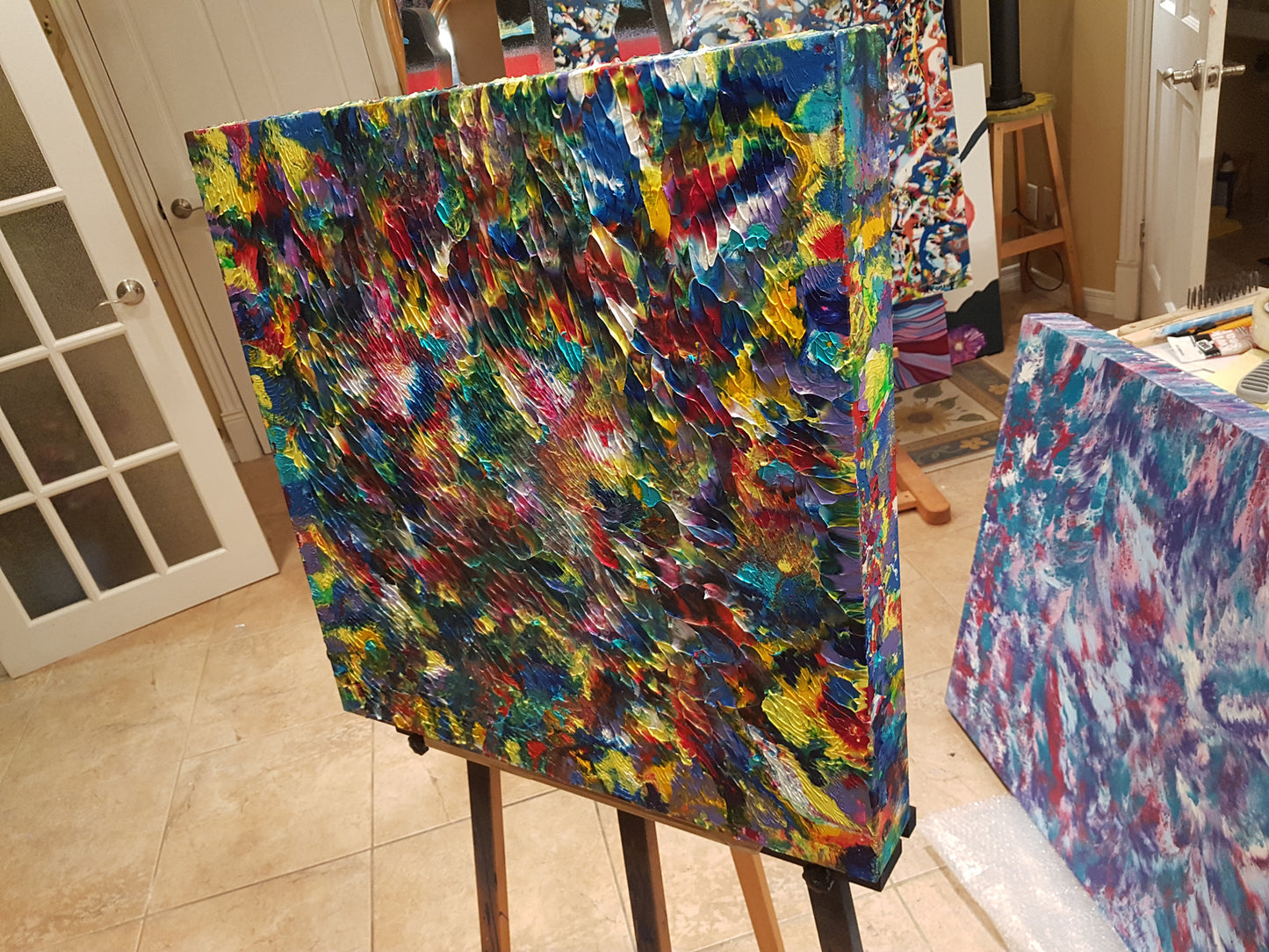 Kaleidoscopic-Trip-by-Alexandra-Romano-Art-Original-Textured Abstract-Expressionism Paintings Sale Toronto Artists