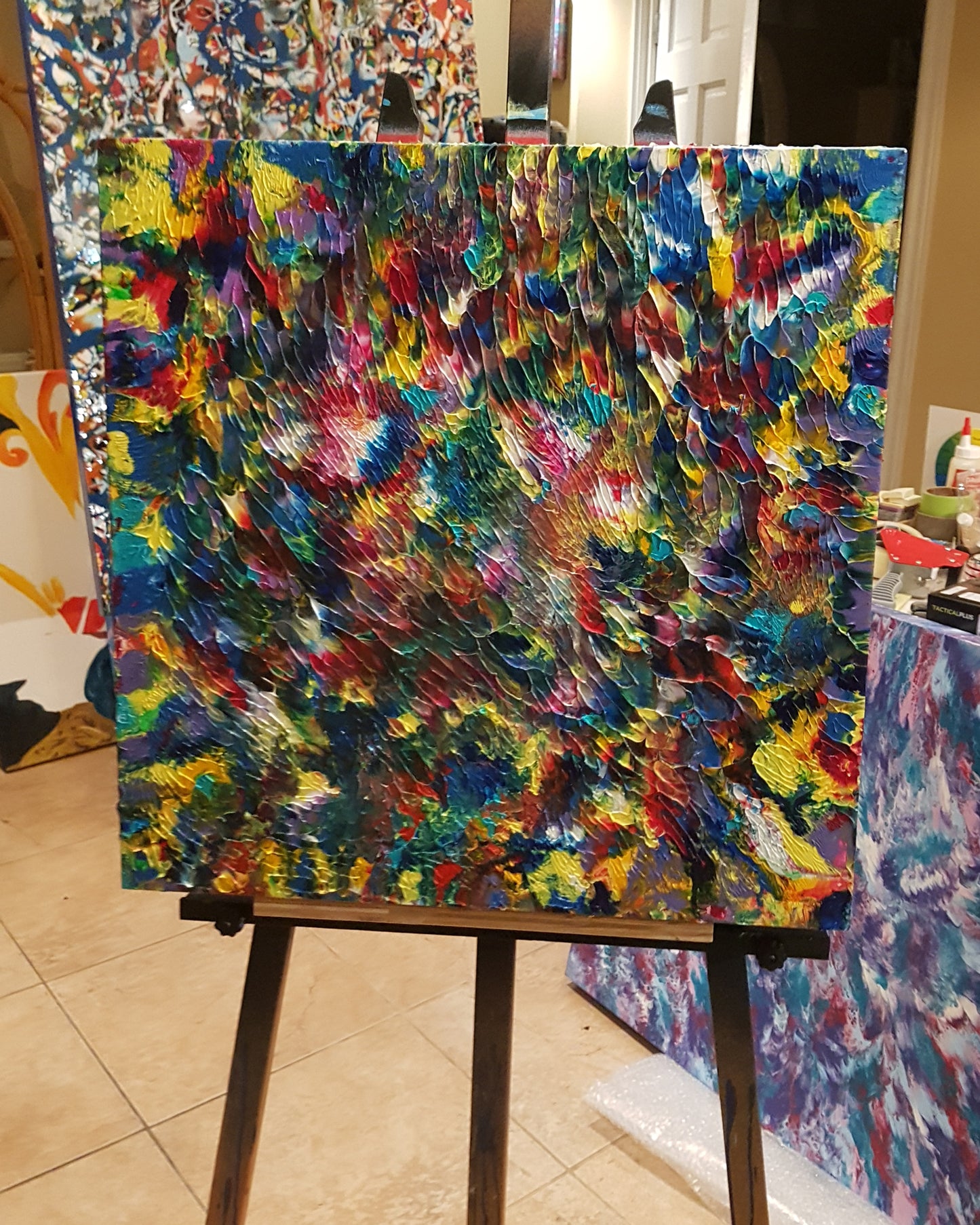 Kaleidoscopic-Trip-by-Alexandra-Romano-Art-Original-Textured Abstract-Expressionism Paintings Sale Toronto Artists