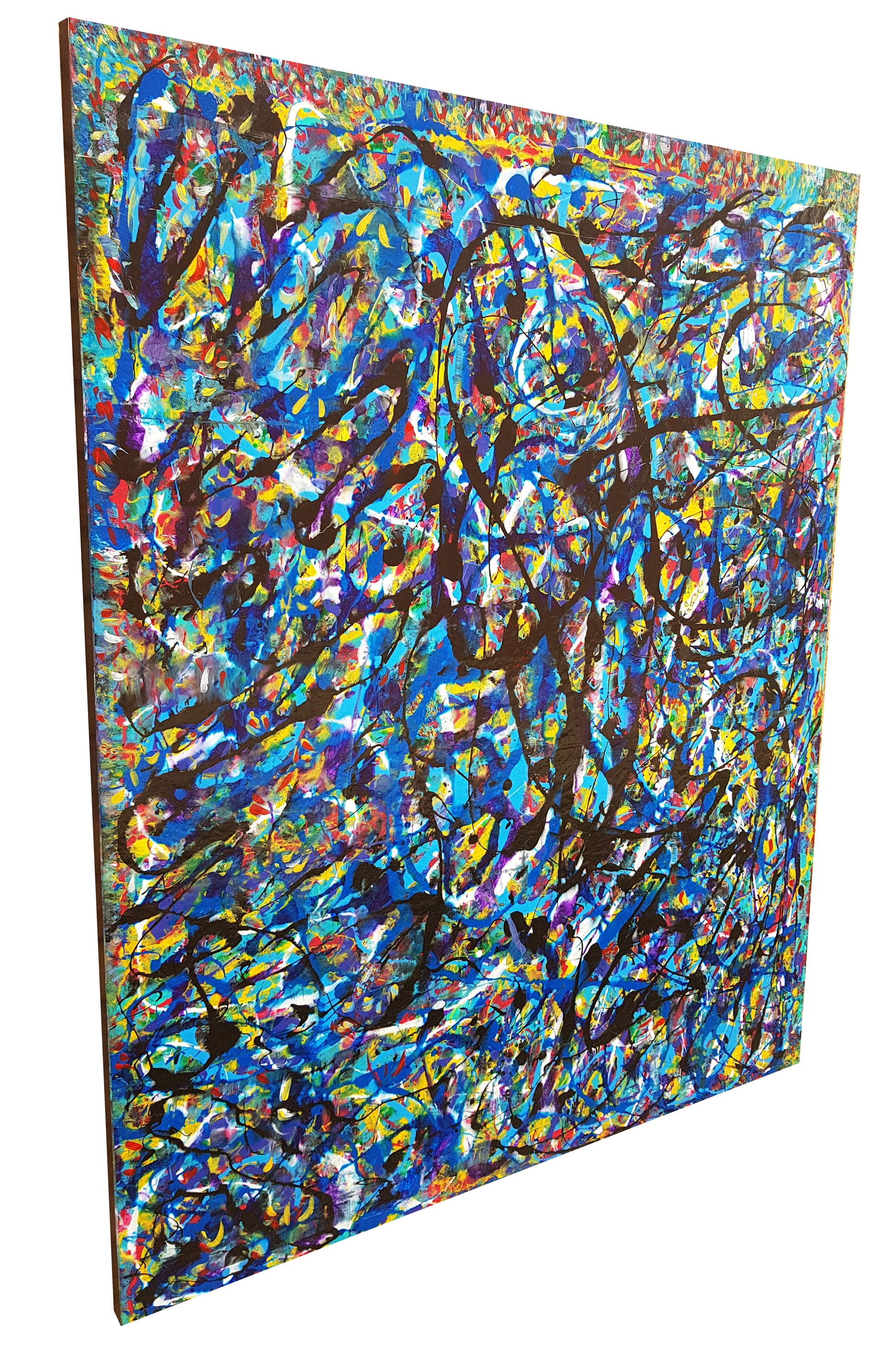 Neptune's Nemesis Original Acrylic on Canvas Painting buy contemporary artwork modern home decor wall art for sale