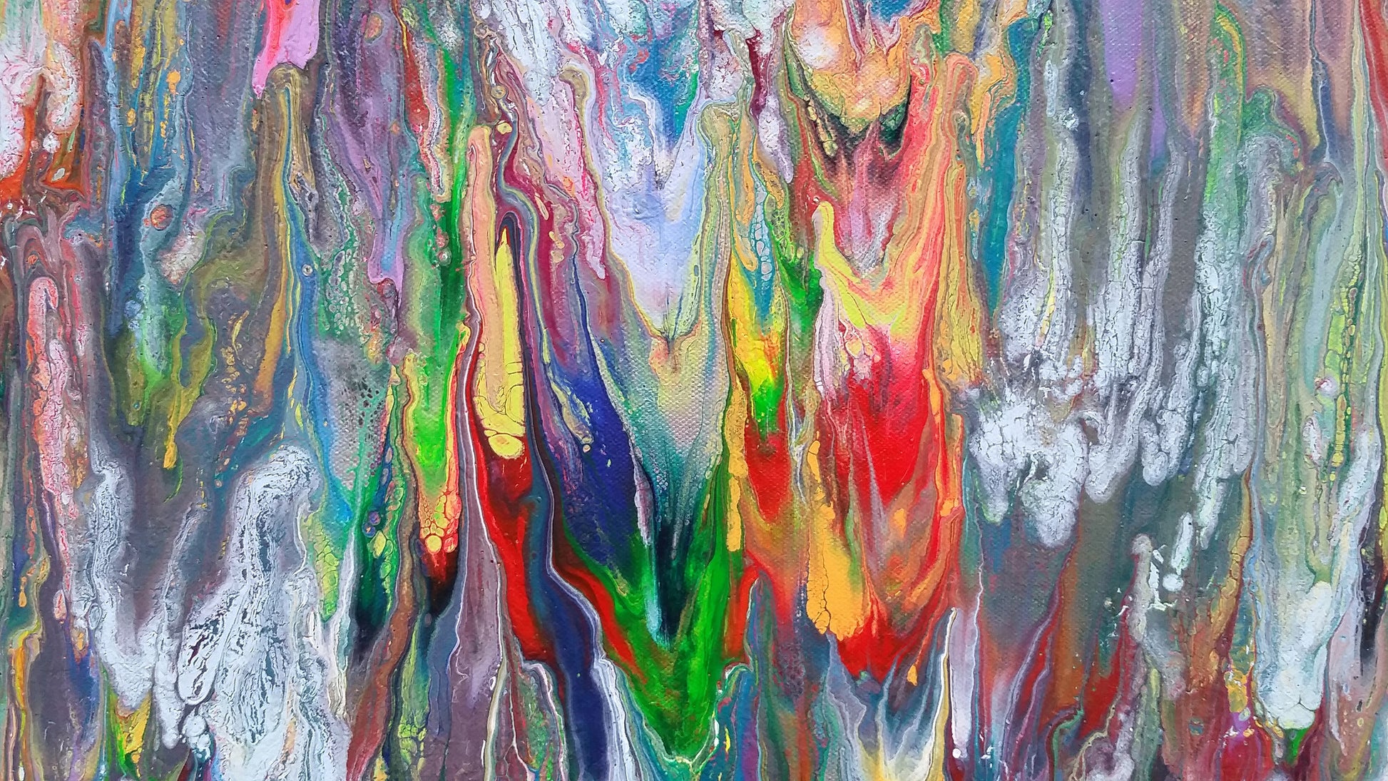 Triton's Revenge Sea Ocean Abstract Expressionism Fluid Acrylic Large Painting Modern Art 60x40 inch Canvas