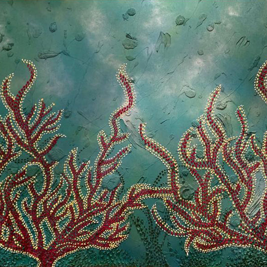 Under-the-Sea-by-Alexandra-Romano-Toronto-Art-Gallery-Textured-Sea-Ocean-Buy-Oil-Abstract-Impressionism-Paintings