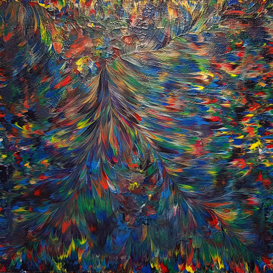 Wild Peacock | 36" x 36"