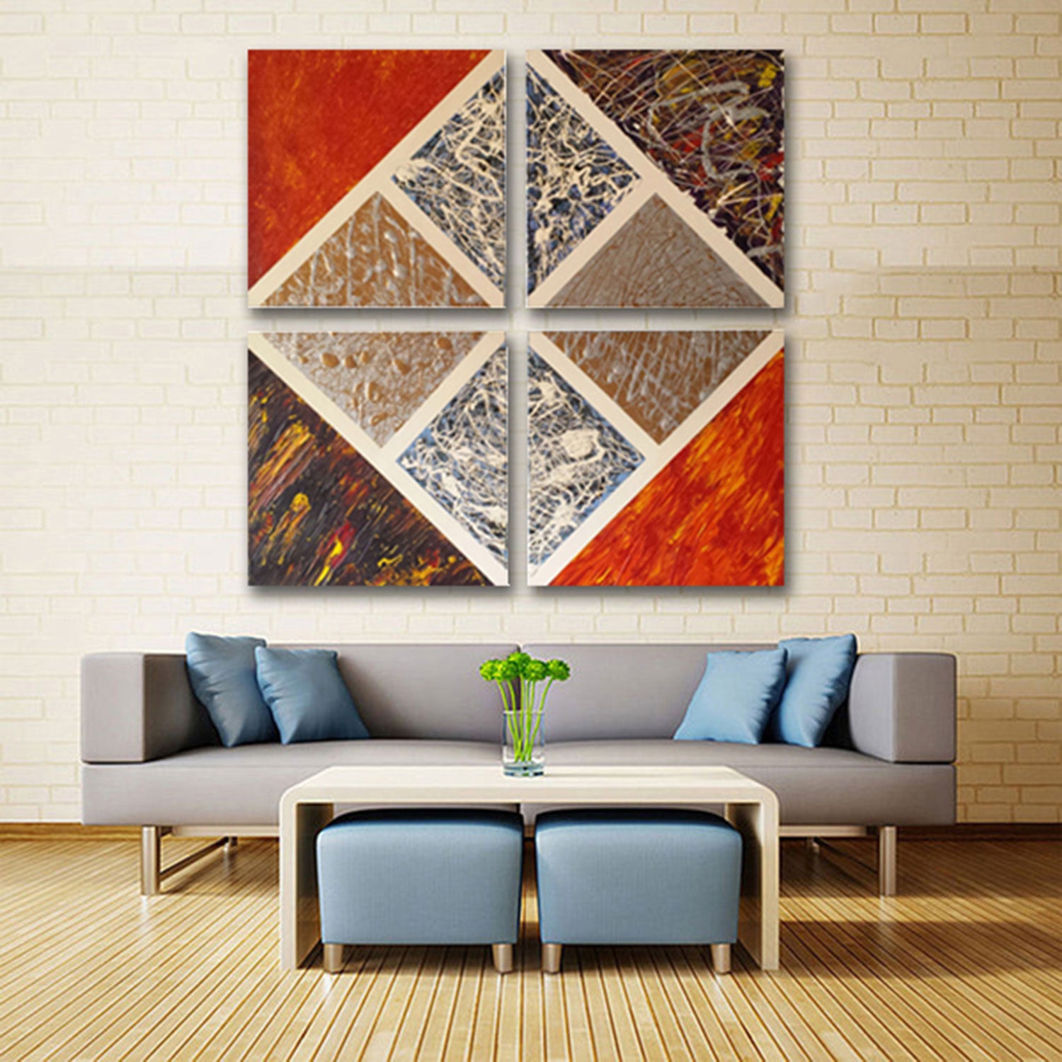 Chaos-in-the-sky-by-Alexandra-Romano-Art-Original-abstract-oil-painting-multi-panel-artwork-bold-vibrant-colorful-quadtriptych