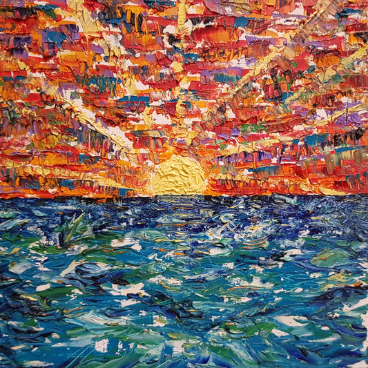 Eternal-Sunshine-by-Alexandra-Romano-Original-Abstract-Expressionism-Painting-Impasto-Oil-on-Wood-Canvas-Toronto-Art-Gallery