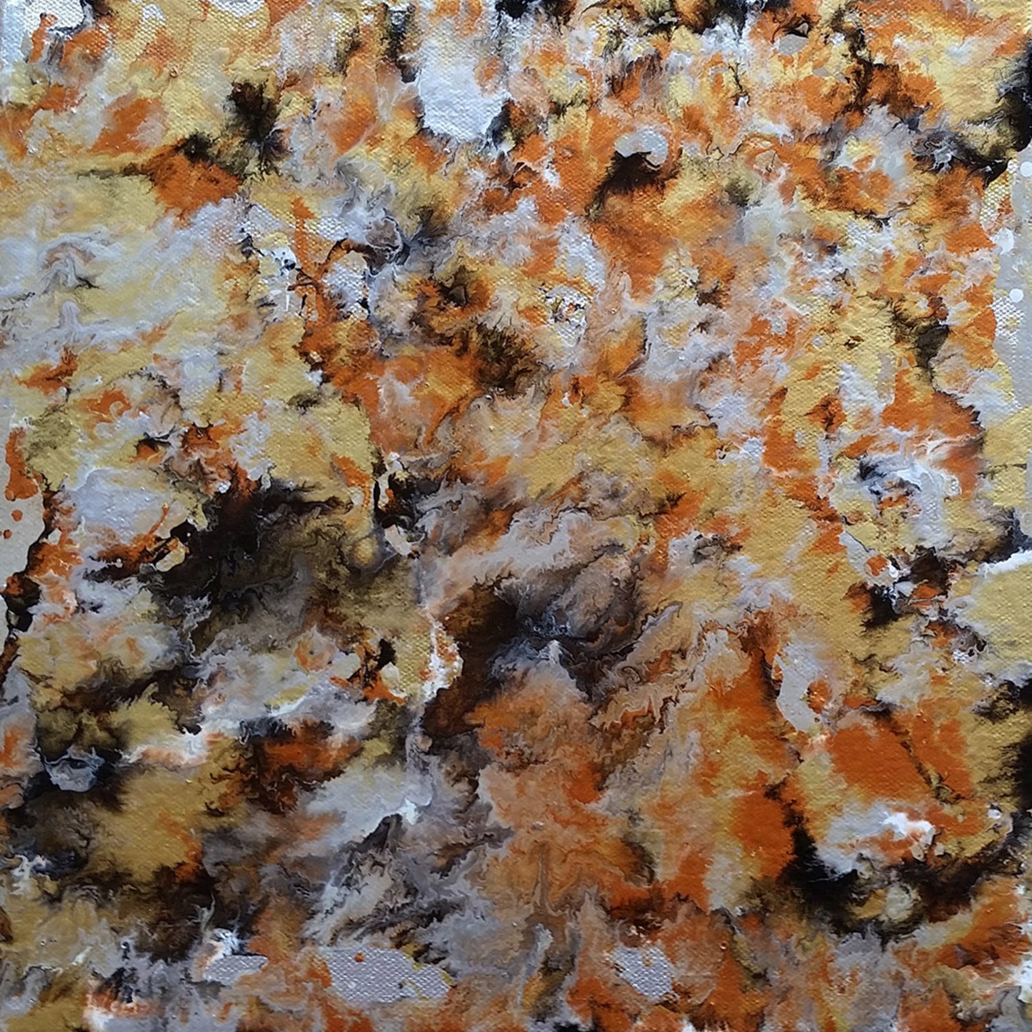 Fluid-No.2-Alexandra-Romano-Original-Abstract-Expressionism-Painting-Copper-Gold-Silver-Black-Canvas-Art-Toronto