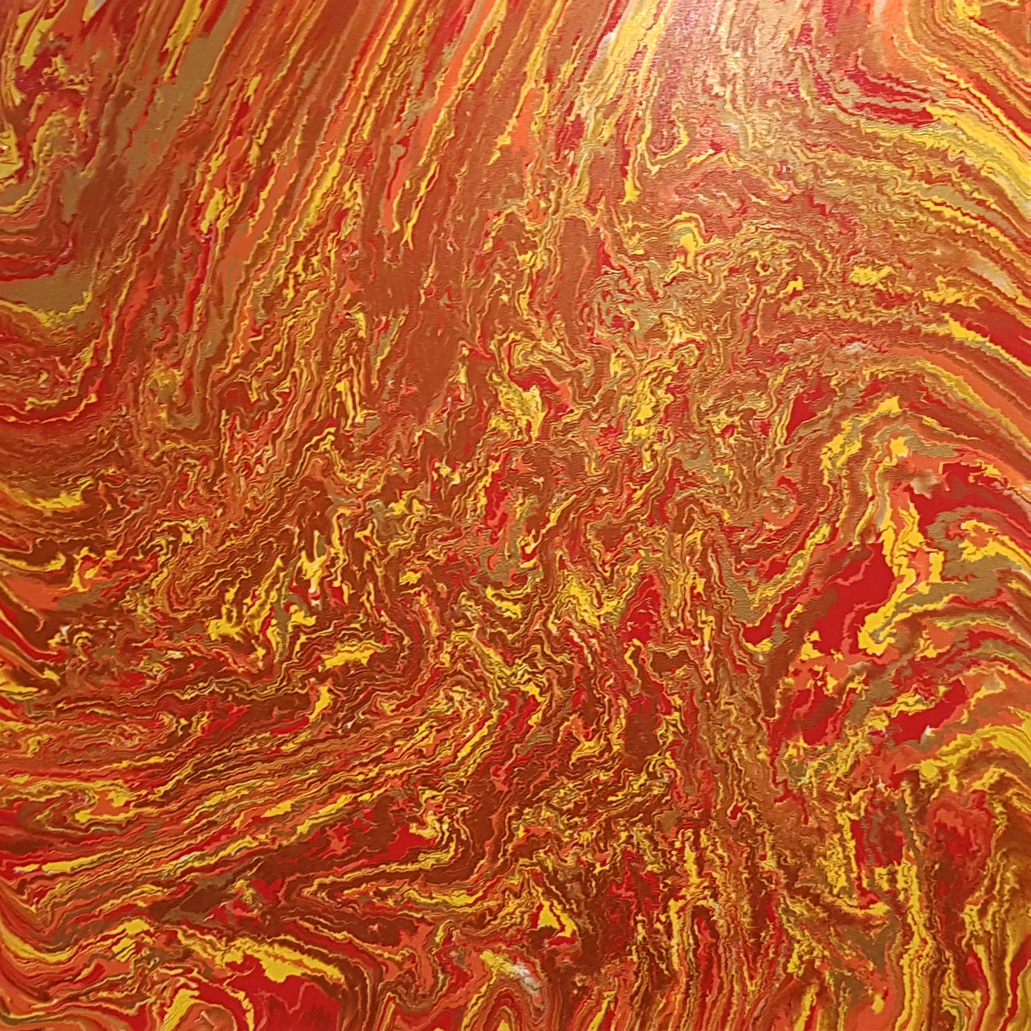 House-of-the-Rising-Sun-by-Alexandra-Romano-Original-Orange-Yellow-Red-Bronze-Copper-Gold-Abstract-Action-Painting-Colourful-Home-Decor