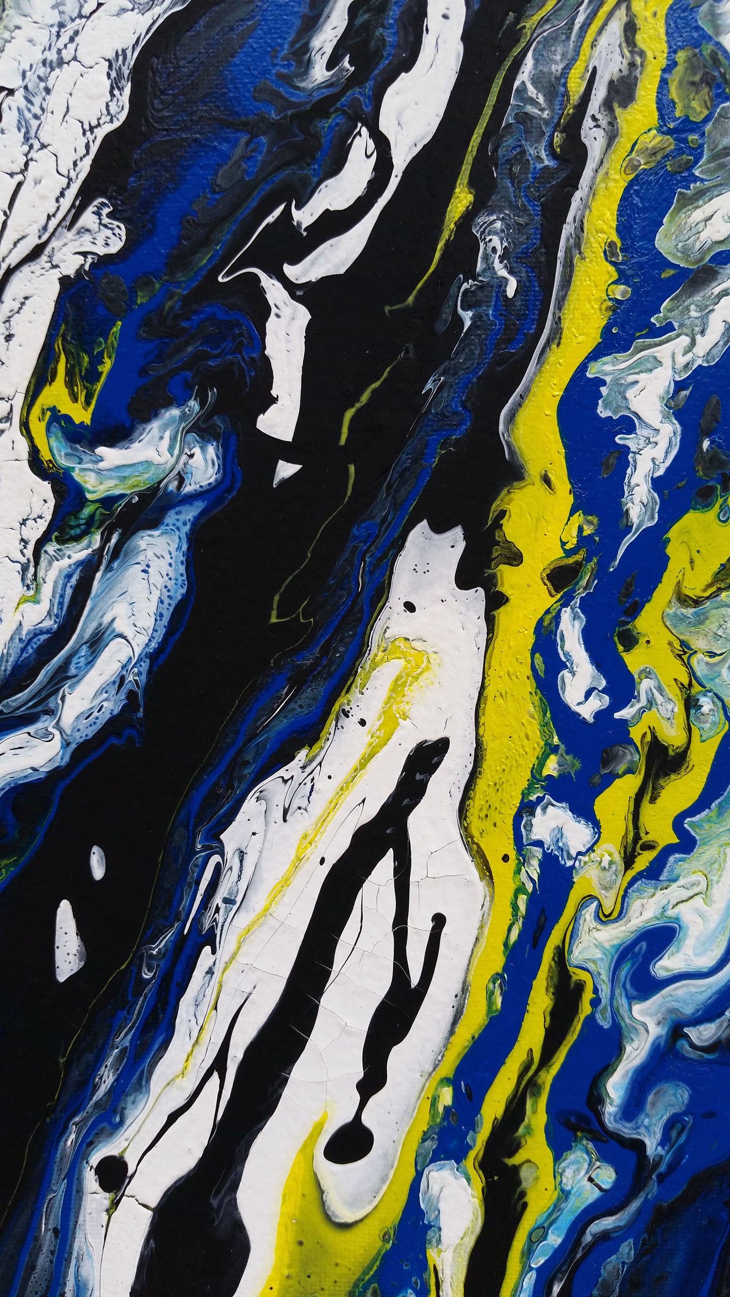 Ice-Age-by-Alexandra-Romano-Original-Abstract-Expressionism-Paintings-Sale-Blue-White-Yellow-Acrylic-on-Canvas-Art-Gallery-Toronto-Ontario-Canadian-Artists