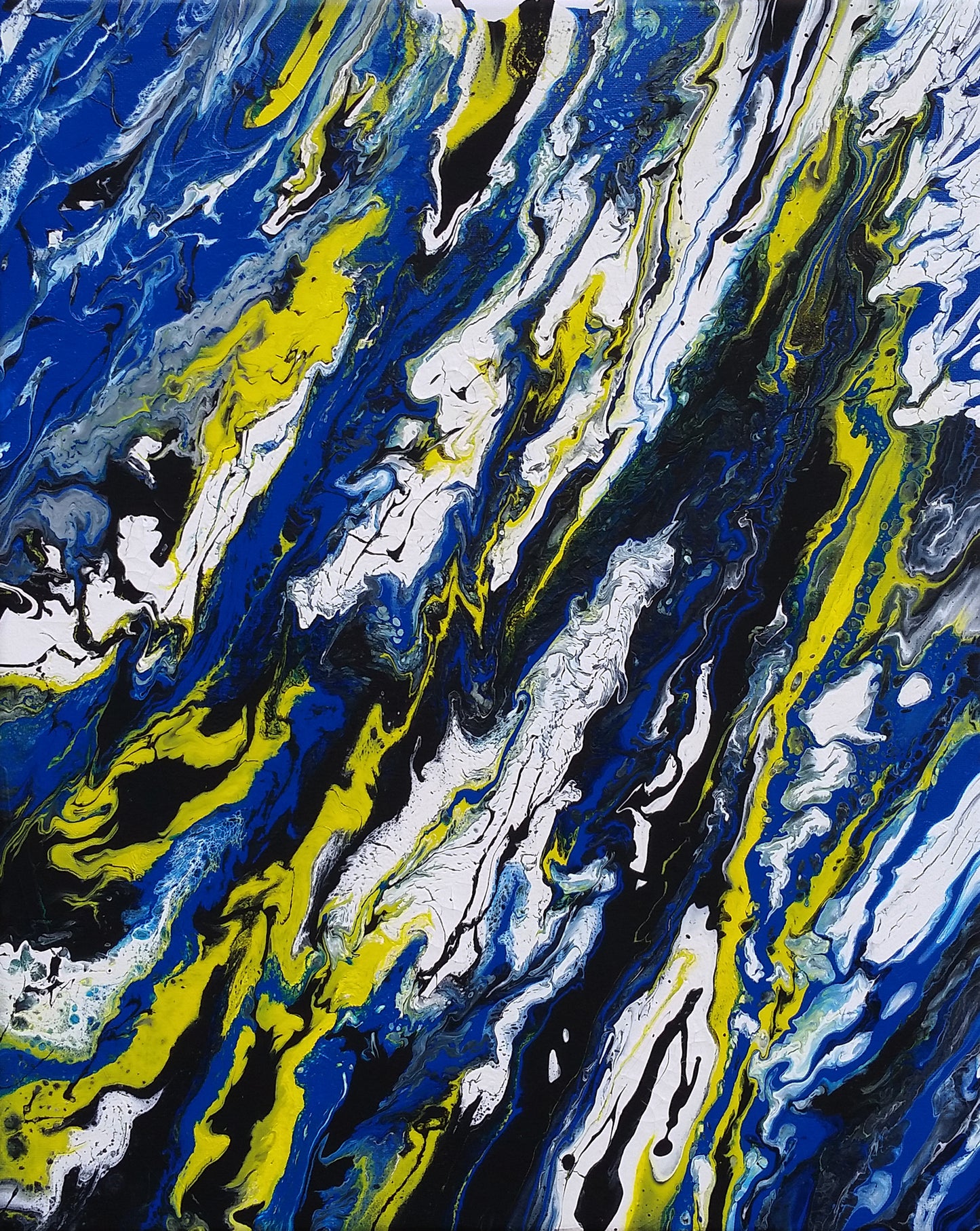 Ice-Age-by-Alexandra-Romano-Original-Abstract-Expressionism-Paintings-for-Sale-Blue-White-Yellow-Acrylic-on-Canvas-Art-Gallery-Toronto-Ontario-Canadian-Artist