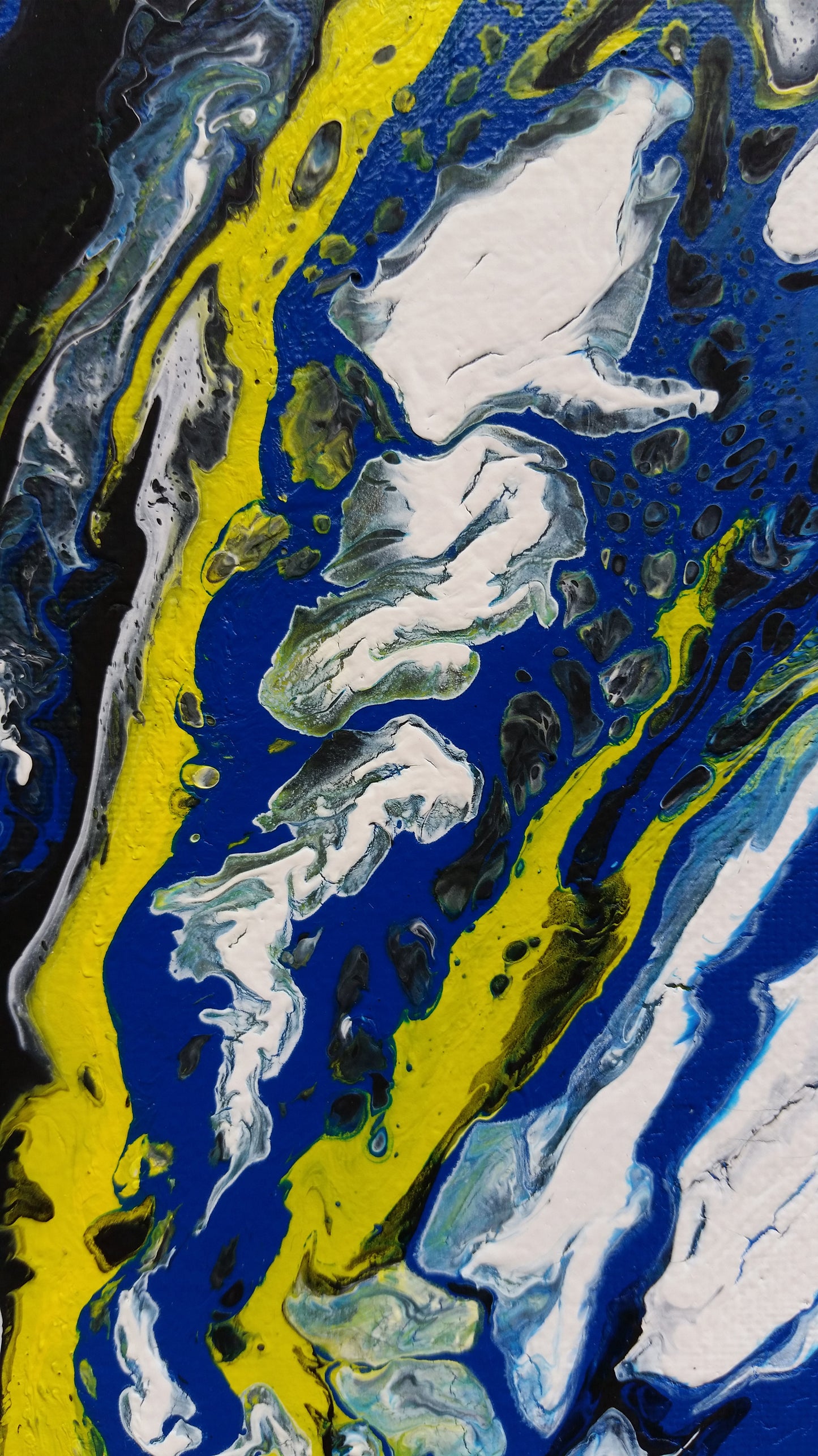 Ice-Age-by-Alexandra-Romano-Original-Abstract-Expressionism-Paintings-Sale-Blue-White-Yellow-Acrylic-on-Canvas-Art-Gallery-Toronto-Ontario-Canadian-Artists