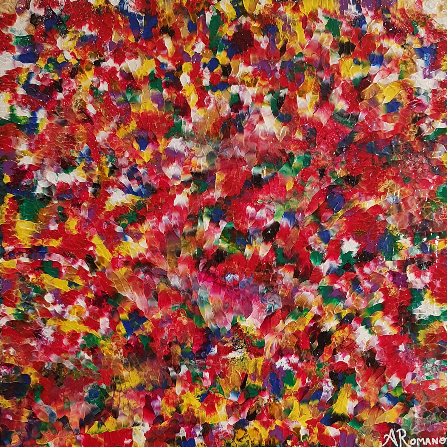 Phoenix-Rose-Original-Abstract-Expressionism-Painting-Red-Yellow-Vibrant-Colourful-Artwork-Toronto-Canada