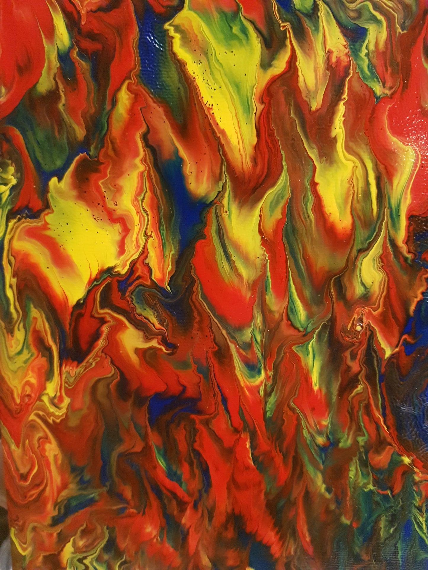 Primary-Flames-of-Passion-by-Alexandra-Romano-Art-Beautiful-Fiery-Abstract-Paintings-Sale-Blue-Red-Yellow-Colorful-Acrylics