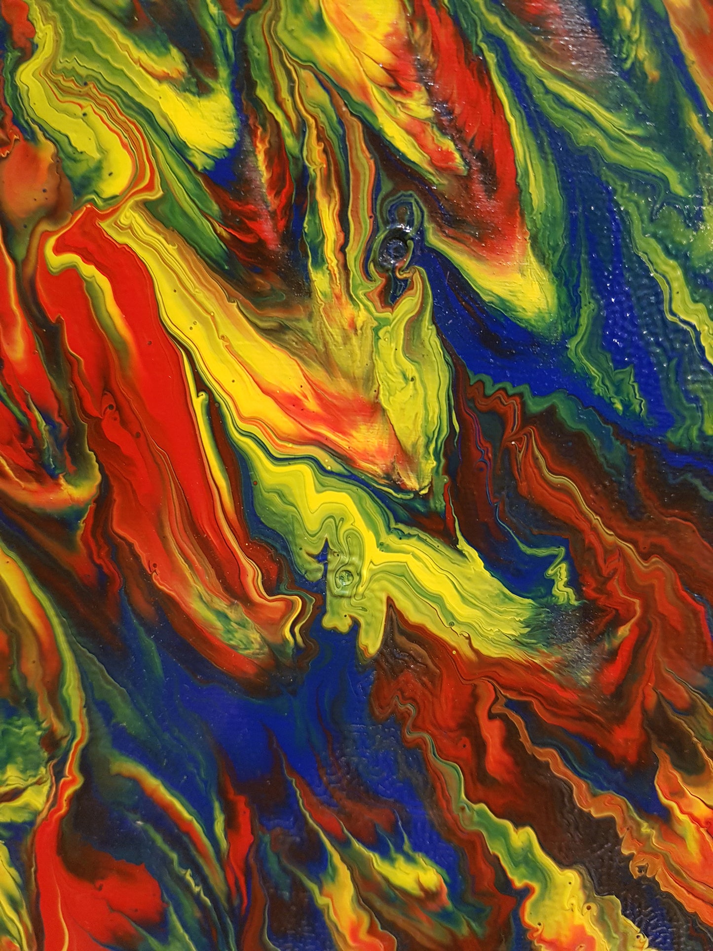 Primary-Flames-of-Passion-by-Alexandra-Romano-Art-Beautiful-Fiery-Abstract-Paintings-Sale-Blue-Red-Yellow-Colorful-Acrylics