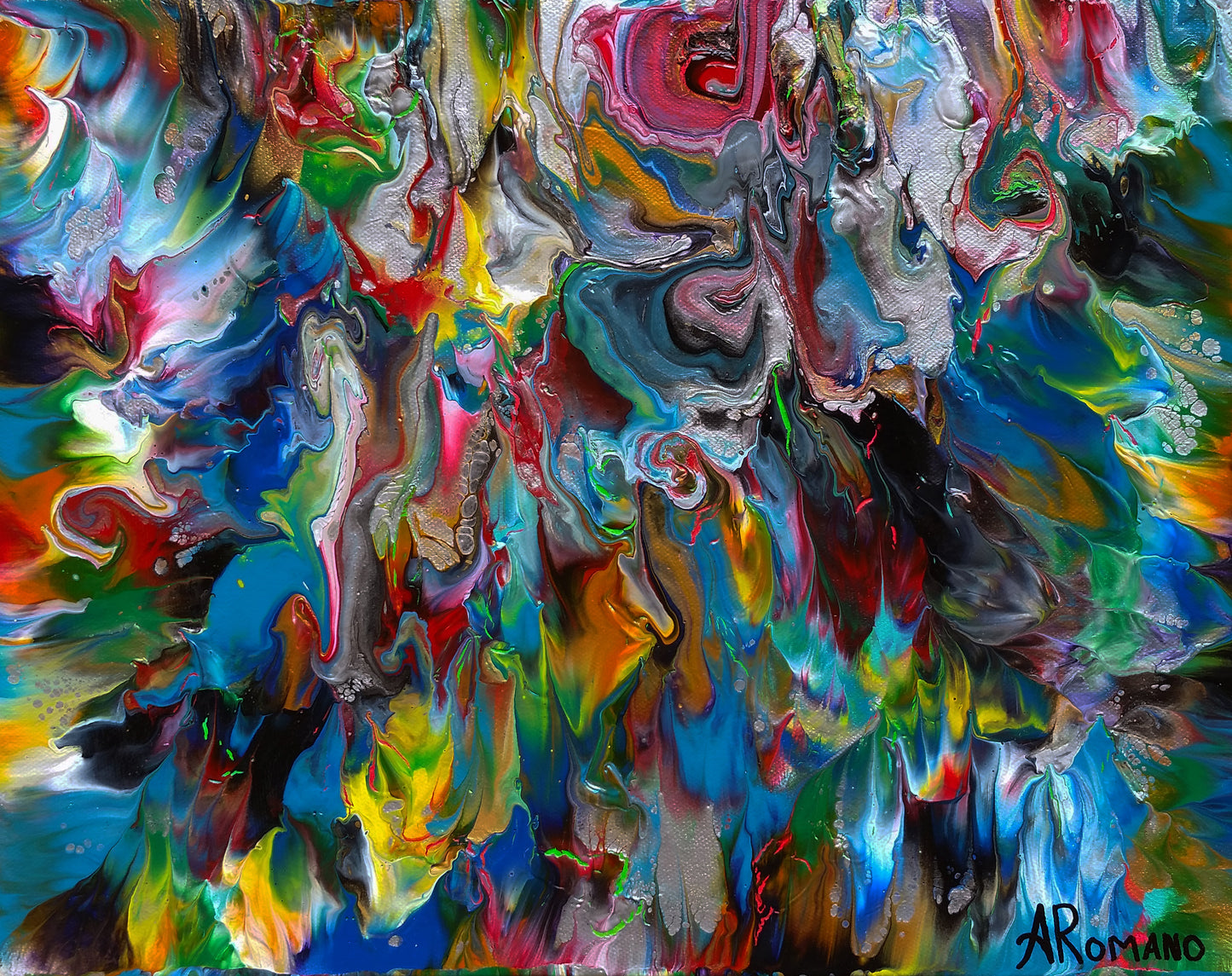 Psychedelic-Garden-Original-art-buy-Abstract-Fluid-Painting-Colorful-Art-Happy-Floral-acrylics