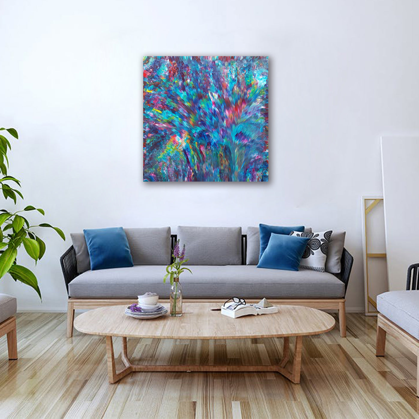 Psychedelic-Waterfall-No.-3-by-Alexandra-Romano-Art-Original-One-of-a-Kind-Abstract-Expressionism-Paintings-Buy-Affordable-Artwork-Online-Modern Home Decor