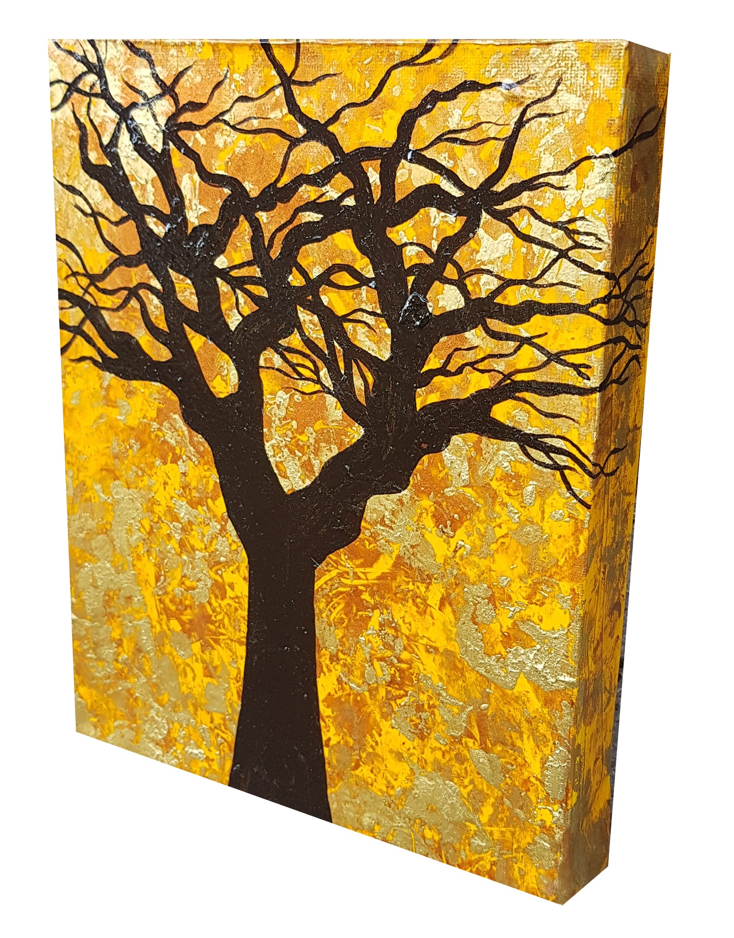 The-Root-of-Evil-by-Alexandra-Romano-Original-Amazing-Tree-Painting-Abstract-Expressionism-Impressionism-Artwork-Yellow-Gold-Black-Copper-Beautiful-Art-Gallery-In-Toronto-Canada-witch-tree-black-branches