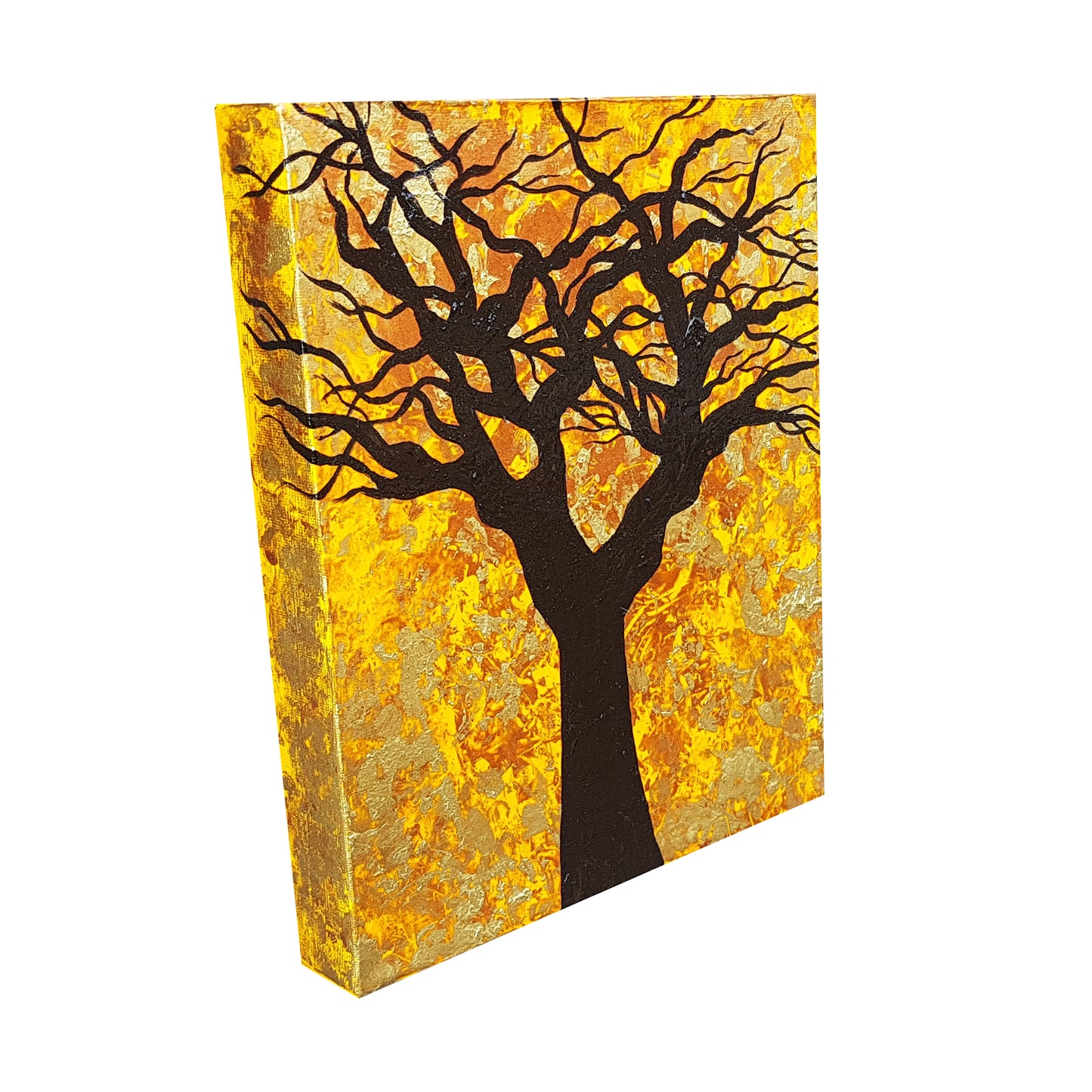 The-Root-of-Evil-by-Alexandra-Romano-Original-Amazing-Tree-Painting-Abstract-Expressionism-Impressionism-Artwork-Yellow-Gold-Black-Copper-Beautiful-Art-Gallery-In-Toronto-Canada