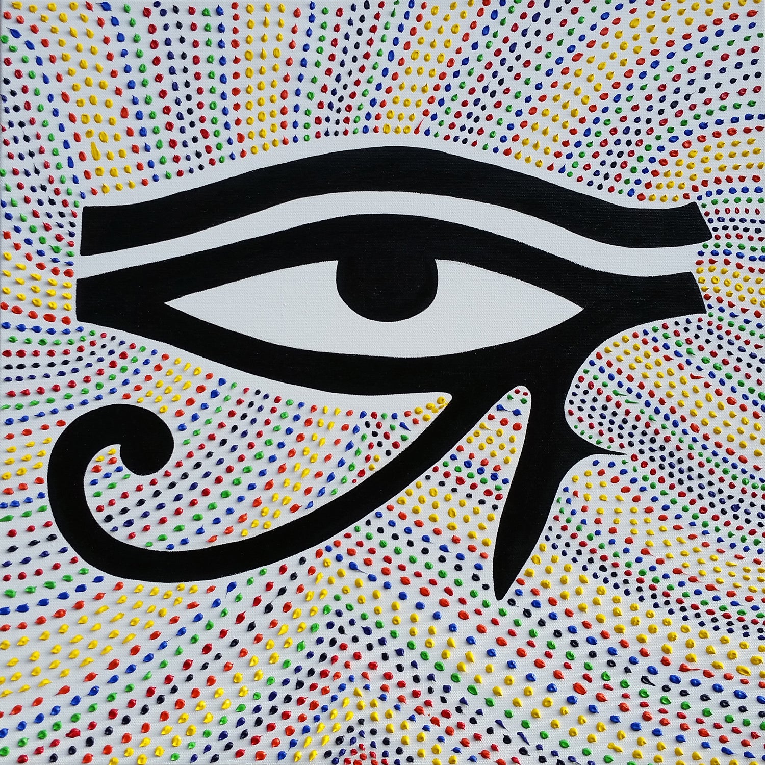 Third-Eye-Abstract-Expressionism-Art-Contemporary-Modern-Painting-Eye-of-Horus-Egyptian-Motif-Symbol-Acrylic-Canvas-Painting