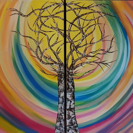 Tree-of-Knowledge-and-Paradise-Alexandra-Romano-Art-Original-Beautiful-Impressionism-Artwork-on-Canvas-Tree-of-Life-Colourful-Oil-Paintings-for-Sale