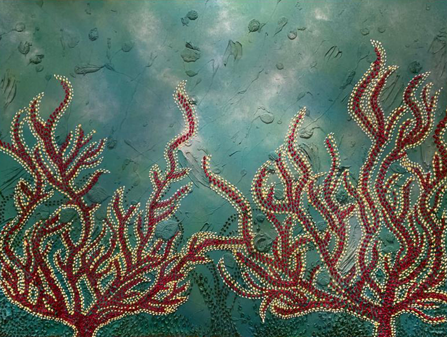 Under-the-Sea-by-Alexandra-Romano-Toronto-Art-Gallery-Textured-Sea-Ocean-Oil-Abstract-Impressionism-Painting